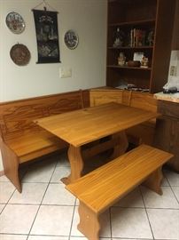Honey Pine bench kitchen set
