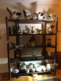 Eagle collection, beautiful  German and Bavarian vases, very large white and gold KPM China set, includes lots of serving pieces