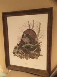 Richard Sloan signed lithograph "Ruffled Grouse" w/COA