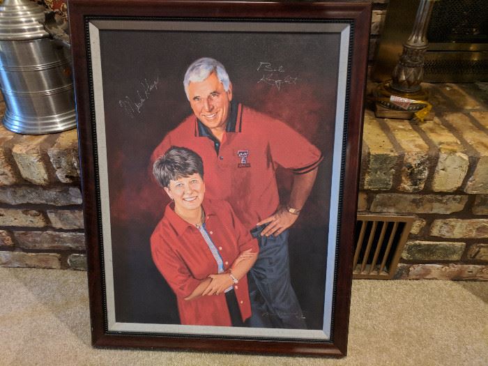 LIMITED EDITION Marsha Sharp and Bob Knight Print numbered 31 of 100!!!