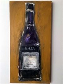 Warren Knapp - An American Impressionist Commissioned "Wine Bottle I" (24x48) for the Cystic Fibrosis Foundation Fundraiser