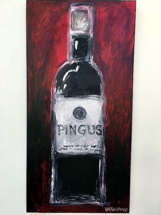 Warren Knapp - An American Impressionist Commissioned "Wine Bottle II" (24x48) for the Cystic Fibrosis Foundation Fundraiser