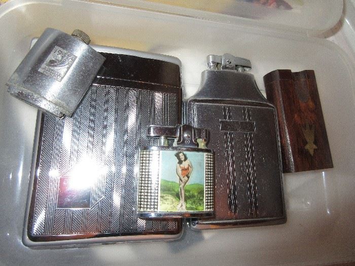Lighters and cigarette case