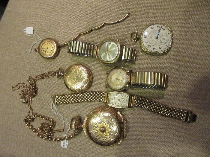 Vintage men's watches and pocket watches