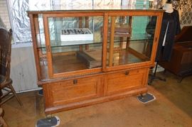 Pool Table Room Oak display cabinet