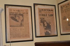 Radio Room Framed Newspaper Front Pages