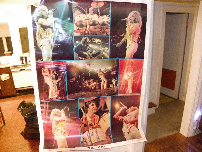 1977 Original Poster 5 ft x 36 inches. "The Who".
