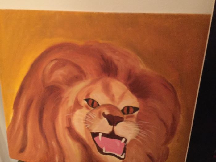 Lion original art