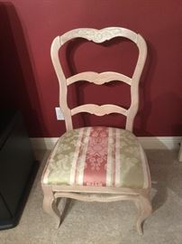 One of two Ethan Allen french style chairs