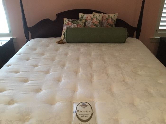 King size bed with mattress 