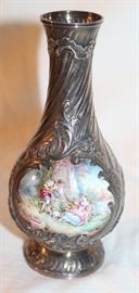 Tiffany Sterling Enamel Cabinet Vase