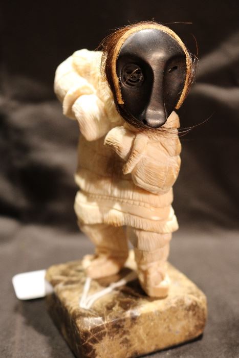 Inuit Carving with Mask