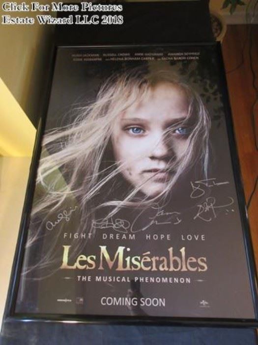 Signed Les Miserables Movie Poster