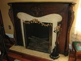 Antique Mantle w/ electric insert