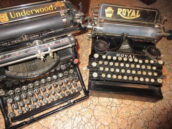 Underwood and Royal typewriters