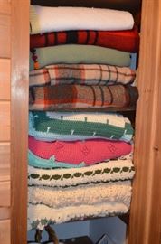 selection of afghans & blankets