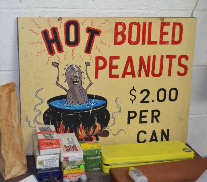 Boiled Peanut sign; ammo