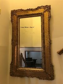4' length.  Very ornate Gold Frame