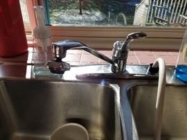 Peerless kitchen faucet in double sink