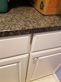 Laundry cabinet with granite top