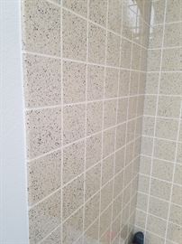 Upper bath shower tiles