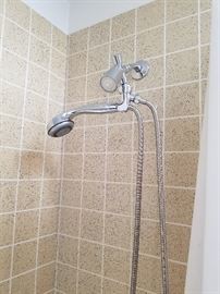 Upper bath shower head/hand held