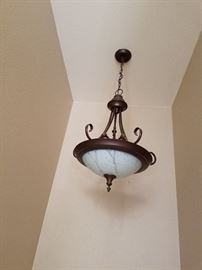 Ceiling hanging fixture (Need ladder to remove)