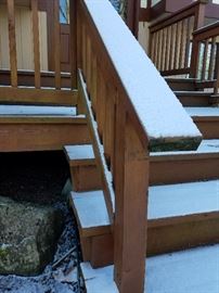 Wood steps and decking