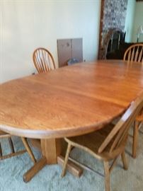 Dining table.  8 chairs.  No maker
