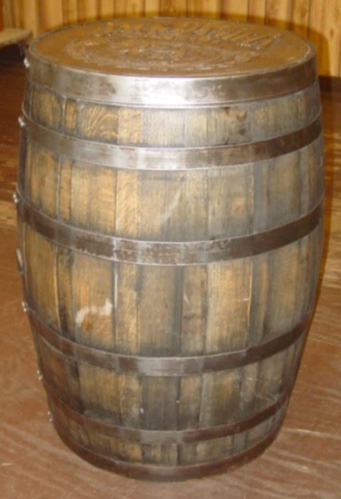 Large Wooden Whiskey Barrel