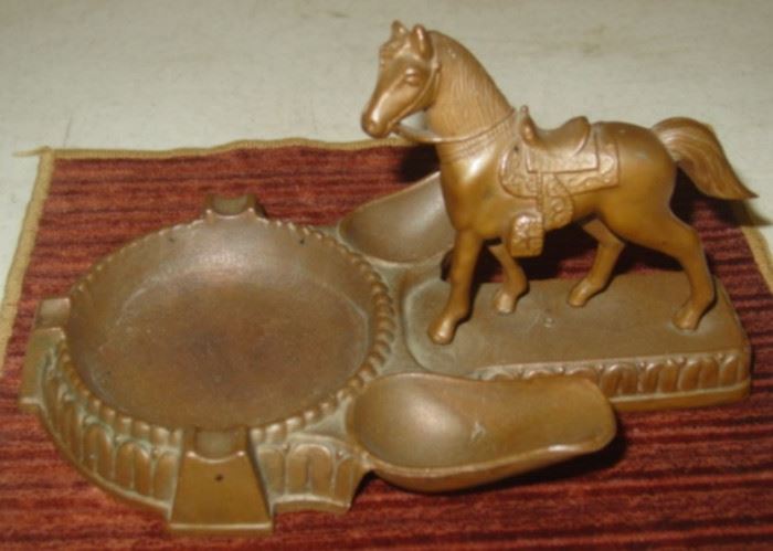 1950's Bronze Horse Ashtray