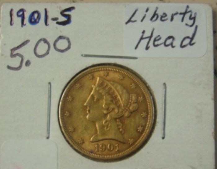 1901-S Gold $5.00 Liberty Head Coin