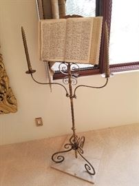 This Spanish antique music stand is gorgeous standalone piece, also an elegant way to display a favorite book. 