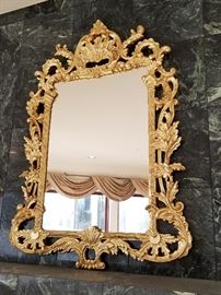 Authentic antique gilt framed mirror