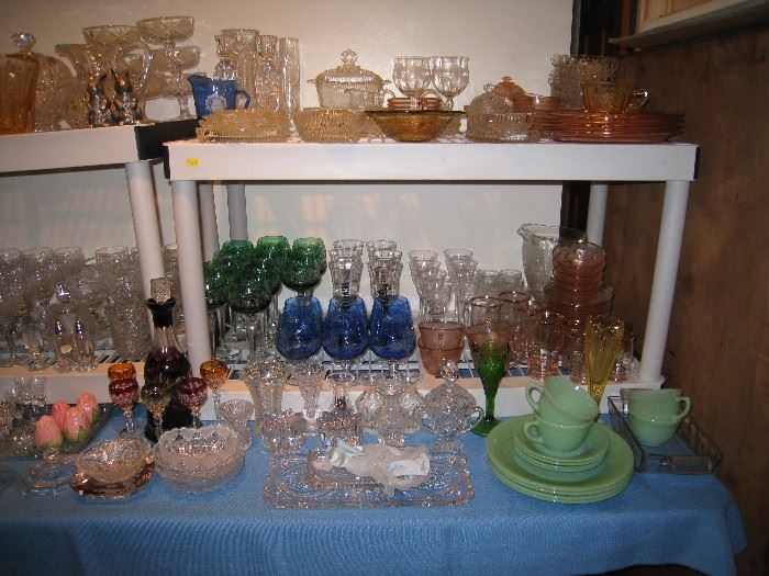 Depression Glass and Crystal, still some left!