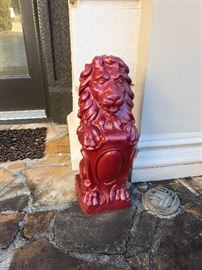 Entry lions holding shields ($110/each)