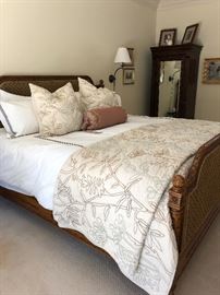 Beautiful Yves Delorme King Bed with bed linens, "Ritz" mattress & box spring-retailed for $7k! ($1,580)