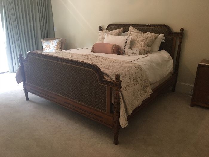 Beautiful Yves Delorme King Bed with bed linens, "Ritz" mattress & box spring-retailed for $7k! ($1,580)