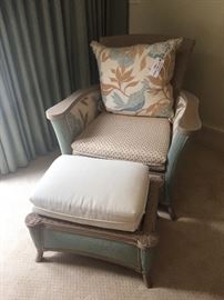 Hand-painted Club Chair and Ottoman ($395/each-2 available)