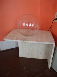 Unusual Marble End Table
