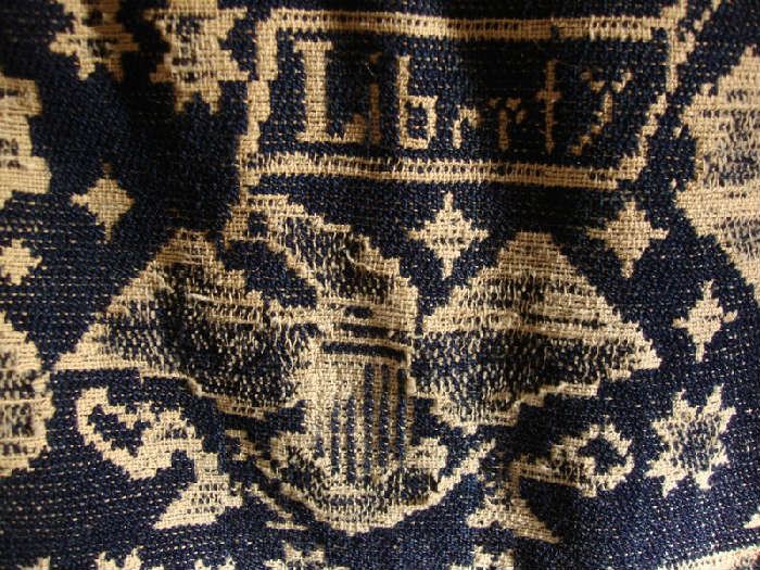 Liberty Eagle woven in coverlet