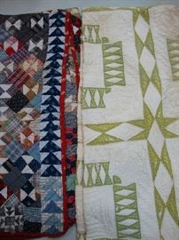 Two Quilts,  Green one is a cutter quilt