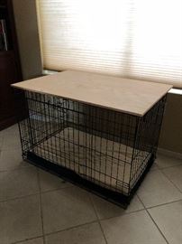 one of two dog kennels