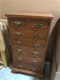 7 Drawer Jewelry Chest. Is much smaller looking than shown.