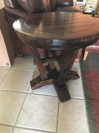 Large round end table