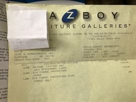 Single Jazz stationary chair with fabric protection plan $1,198.00