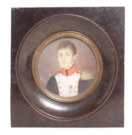 21. 18th C. Miniature Painting of Naval Officer