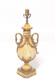 73a. Bronze Mounted Marble Lamp