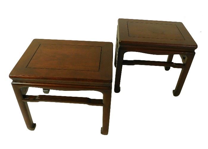 77. Pair Antique Chinese Low Tables