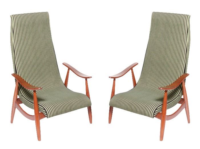 345. Pair of Italian Style Modernist Arm Chairs